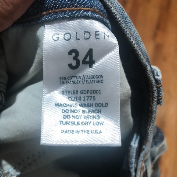 Golden Blue Ripped Jeans - Picture 3 of 3